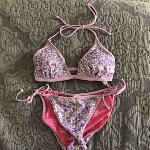 VS PINK lavender sequin bikini 👙